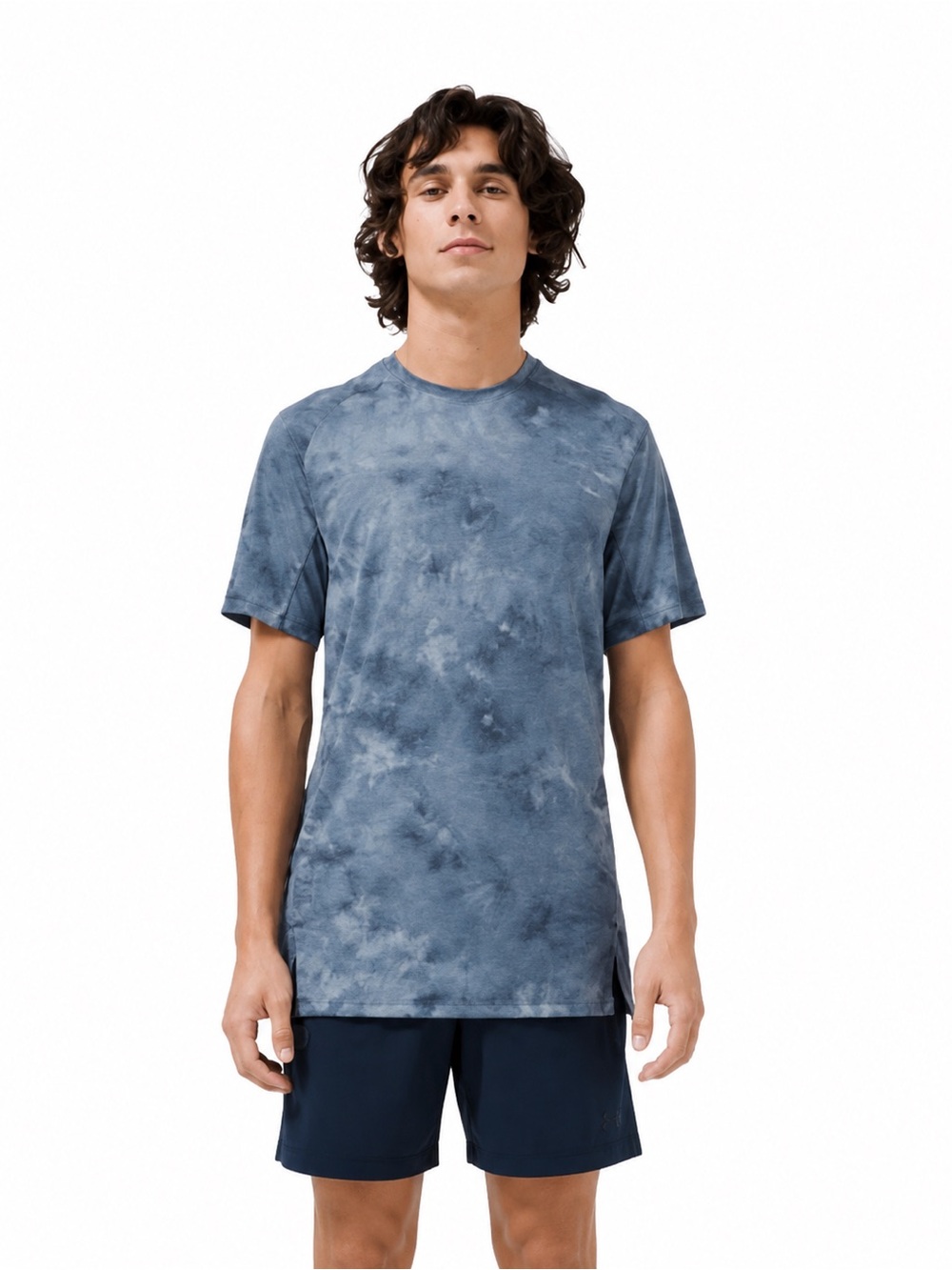 LULULEMON Always Agile Short Sleeve 0935 men’s size medium blue tie dye marble